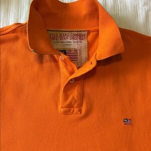 Polo Ralph Lauren Large Orange Polo Shirt Preppy Casual